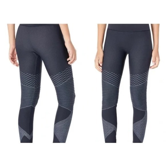 NWT Spanx Moto Leggings Indigo Sky Navy Blue‎ Seamless Look at Me Now Size Small - Picture 1 of 15